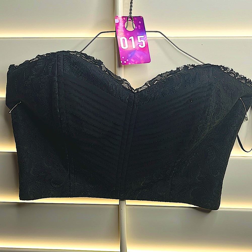 COPY - Chelsea28 Small Black Lace Crop